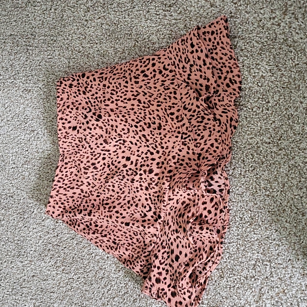 Ruffle print skirt